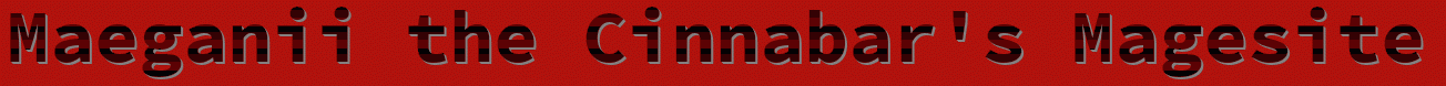 Animated Logo Saying, Maeganii the Cinnabar's Magesite